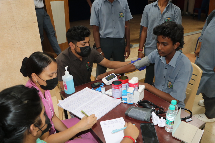 free Health check up and blood donation